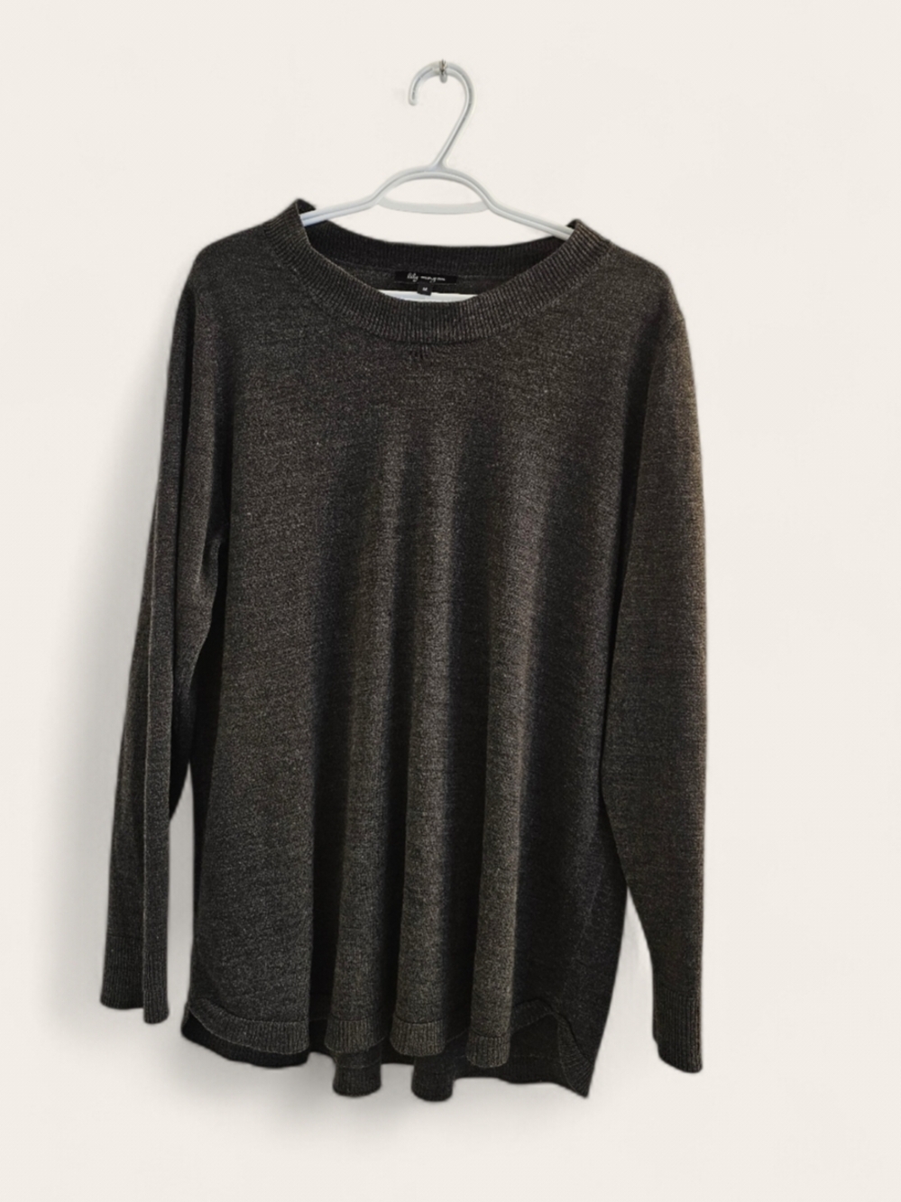 Dark Grey Lightweight Crewneck Sweater